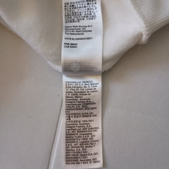 Calvin Klein White and Gray Block Coloring Hoodie Sweatshirt Men’s Size L - Picture 14 of 16